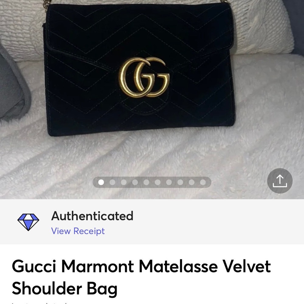 Gucci Marmont Matelasse velvet bag